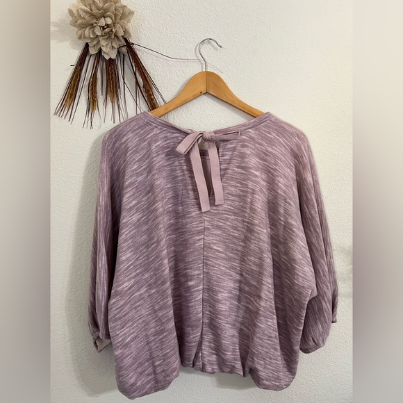 Vintage X America Lavender Elastic Waist Sweater Top Size XL - Picture 5 of 8